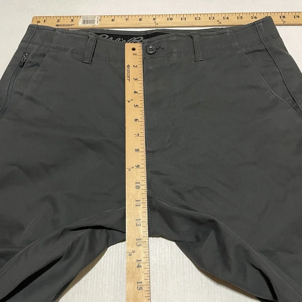 Eddie Bauer Men's 34 X 35 Tall Stretch‎ Chino Pants Straight Flat Front Gray